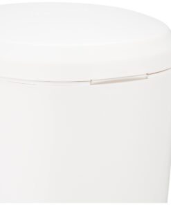 simplehuman Compact Round Bathroom Step Trash Can, 6 Liter / 1.6 Gallon, White Plastic 31 51oJpJcbzaS