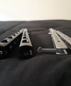 Moon Boat 2PCS Butterfly Knife Trainning Practice Comb Unsharpened Blade Black Silver 33 51oKZ5sgmL