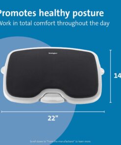 Kensington Comfort Memory Foam Adjustable Footrest (K56144USF), Smartfit, White/Black 28 51oLEYOzN2L