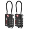 TSA Approved Cable Luggage Locks, Re-settable Combination with Alloy Body Black 2 Pack 19 51oNhIB5JjL