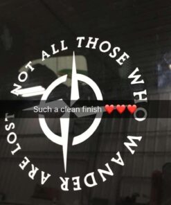 LOTR Not All Those Who Wander are Lost Sticker Decal Notebook Car Laptop 5" x 5" (White) 30 51oWP MsQzL