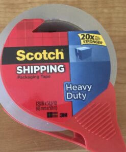 Scotch Heavy Duty Packaging Tape, 1.88" x 54.6 yd, Designed for Packing, Shipping and Mailing, Strong Seal on All Box Types, 3" Core, Clear, 4 Rolls (3850-4RD) 27 51oWgPc8EIL