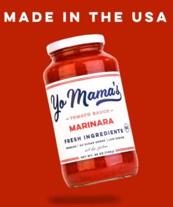 Keto Marinara Pasta and Pizza Sauce by Yo Mama's Foods - Pack of (2) - No Sugar Added, Low Carb, Low Sodium, Gluten Free, Paleo Friendly, and Made with Whole, Non-GMO Tomatoes. 1.56 Pound (Pack of 2) 35 51obFe0PHSL