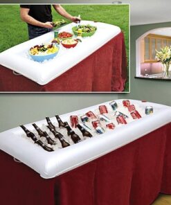 Cool Downz Inflatable Salad/Serving Bar, White, 51"L x 25" W x 4.5"Deep 18 51ofqmrgggL