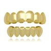 24K Gold Plated Hip Hop Punk Custom Fit Teeth Grillz Caps Top & Bottom Grill Set Removable 3 51ogeyPj9OL