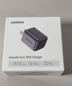 UGREEN 30W USB C Charger, Nexode Foldable GaN PPS Compact Fast Wall Charger Block, USB-C Power Adapter for iPhone 15 Pro Max/14/13, Galaxy S23 (Black) Black 70 51oh9me45oL