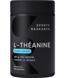 Sports Research Double Strength L-Theanine Supplement - Suntheanine Softgels for Focus, Relaxation & Alertness - Non-Drowsy Support Made with Coconut Oil, Non-GMO & Gluten Free - 200mg, 60 Count 21 51oqZnh94nL