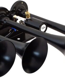Alternative view of Vixen Horns Train Horn Kit for Trucks/Car/Semi. Complete Onboard System- 150psi Air Compressor, 2 Gallon Tank, 4 Trumpets. Super Loud dB. Fits Vehicles like Pickup/Jeep/RV/SUV 12v VXO8560/4124B 150 PSI + 2 GAL