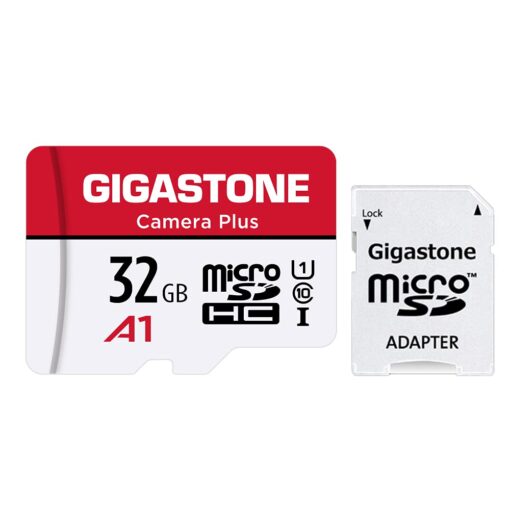 Gigastone Micro SD Card 32GB, Camera Plus, MicroSDHC Memory Card for Video Camera, Wyze Cam, Security Camera, Roku, Full HD Video Recording, UHS-I U1 A1 Class 10, up to 90MB/s, with Adapter Camera Plus 32GB 1-Pack