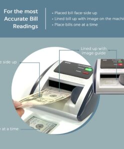 AccuBANKER D450 Counterfeit Money Checker Machine, Magnetic, Infrared, Watermark and Micro-Printing Detection in Less Than 1 Second with Audible and Visual Alert for Suspicious Bill 10 51ouCoL8zuL
