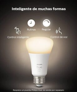 Alternative view of Philips Hue White A19 Single LED Bulb Works with Amazon Alexa (Hue Hub Required), 10 Wattage