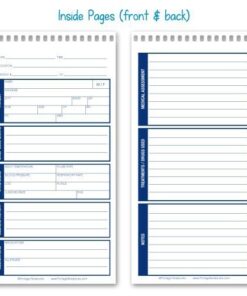EMT/First Responders Vital Statistics Notebook – 8” x 4” Medical Notebook for Vital Signs and Additional Patient Information – 210 Pages (3 Pack) 3 Pack 20 51oz16NkiOL