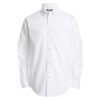 IZOD Boys' Long Sleeve Solid Button-Down Collared Oxford Shirt with Chest Pocket 12 White 30 51p UZbkkZL