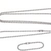 Comelyjewel Stainless Steel 4.5 in and 27 in.Military Dog tag Ball Chain, 2.4mm #3
