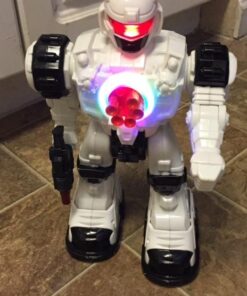 WolVolk 10 Channel Remote Control Robot Police Toy with Flashing Lights and Sounds, Great Action Toy for Boys 47 51p5t87sFmL