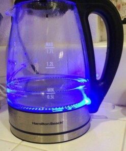 Hamilton Beach 1.7 L Glass Electric Kettle for Tea and Water, Cordless, LED Indicator, Auto-Shutoff and Boil-Dry Protection, Brushed Metal (40865), Clear Glass Kettle - Discontinued 25 51pIQwx2r7L 3