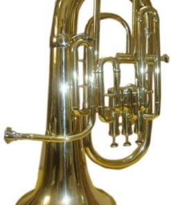 Bb/F 4 Valve Flat Brass Finishing Euphonium With Free Hard Case+M/P