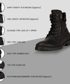 Alternative view of LIBERTYZENO Mens Genuine Leather Ankle Length Hiking Desert Boot Shoes 7 Black