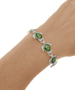 PammyJ Green Sea Turtle Bracelet Silvertone 7 51pPQDpZdOL