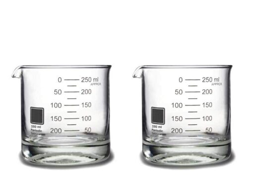 Periodic Tableware Laboratory Beaker Rocks Glasses Set of 2 1