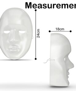 Alternative view of FX Lot of 24 Masks White Plastic Full Face Decorating Craft Halloween School