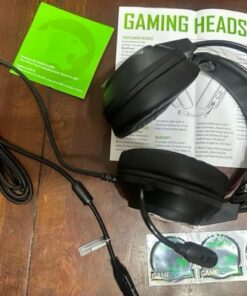 GAMEPOWER Voldon Rainbow Gaming Headset - 7.1 Virtual Surround Sound, Wired Headphones with 50MM Drivers, Noise Cancelling Mic for PC, PS4, PS5 - Ideal for Gamers, Black Head Set 17 51pVOoeg DL