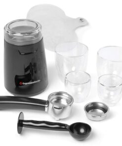 EspressoWorks 19-Bar Espresso, Latte and Cappuccino Maker 10-Piece Set - Brew Cappuccino and Latte with One Button - Espresso Machine with Milk Steamer 1250W - Coffee Gifts (Black) Black 27 51pVZ324RbL