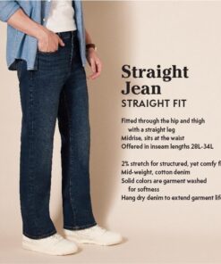 Amazon Essentials Men's Straight-Fit Jean 38W x 28L Blue Over Dye 8 51pcLSptLkL