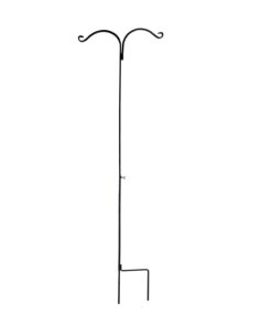 Ashman Shepherds Hook 65 Inch Two Sided Shepherd Hook, 1/2 Inch Thick, Super Strong, Rust Resistant Steel Hook Ideal for Use for Hanging Plant Baskets, Bird Feeders, and Weddings Pack of 1 22 51peryOyIOL