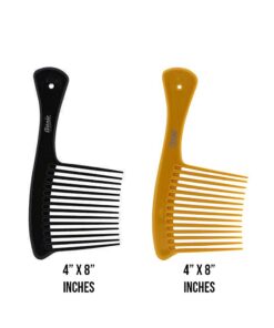 Annie- Salon Style Jumbo Rake Comb - (3") Wide Teeth - For Styling Detangeling and Cutting Hair - Bone Color 11 51pfvI0rOS