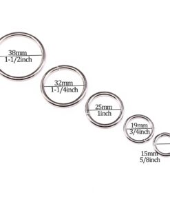 Swpeet 50 Pcs Sliver Assorted Multi-purpose Metal O Ring for Hardware Bags Ring Hand DIY Accessories - 15mm, 19mm, 25mm, 32mm, 38mm Oring-sliver-50 7 51pgqNJQSbL