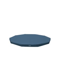 Alternative view of INTEX 28031E Pool Cover: For 12ft Round Metal Frame Pools – Includes Rope Tie – Drain Holes – 10in Overhang – Snug Fit 12-Foot