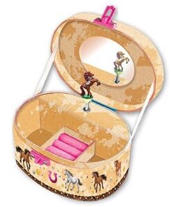 Hot Focus Dashing Horse Oval Shaped Musical Jewelry Box 12 51pjbago7kL