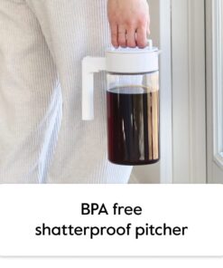 Takeya Cold Brew Coffee Maker with Black Lid Pitcher, 1 qt 25 51pu0Rs vlL