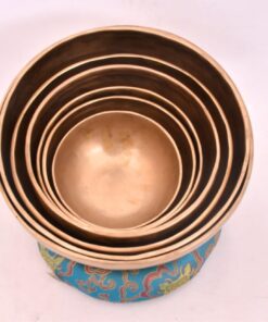 Chakra Healing Tibetan Singing Bowls Set of 7 pieces ~ Hand Hammered Himalayan Meditation Bowls ~ 5"-10" ~ included 7 Mallets, 7 cushions & 1 drum stick. Handmade in Nepal by Thamelmart 18 51pv9azi3tL