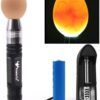 Powerful Professional LED Light Egg Candler Incubator Stainless Steel Tester for All Egg Type, Ultra Bright, Powered Portable, with Full Illustrated Egg Candling Guide (B- Include Batteries) B- Include Batteries 22 51pvkdTxNZL