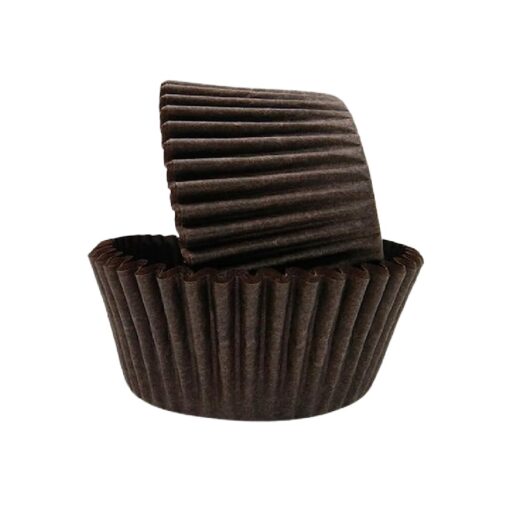 Regency Wraps Greaseproof Professional Grade Standard Baking Cups, Pack of 40, Brown Solid