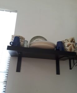 MHMYDZ 4 Pcs Black Steel Heavy Duty"L" Corner Brace Joint Angle Bracket Shelf Bracket Wall Hanging with Screws 125mmX75mm/5 InchX3 Inch Decorative Corner Brackets Joint Angle Bracket 4 Pack(Balck) 36 51q1LWhX0FL