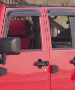 Alternative view of Rugged Ridge | Window Rain Deflectors | 11351.12 | Fits 2007-2018 Jeep Wrangler JKU 4-Door