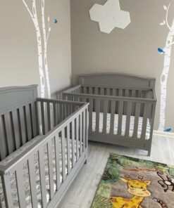 Delta Children Emery 4-in-1 Convertible Baby Crib - Greenguard Gold Certified, Grey 4-in-1 Crib 39 51q4xuV SVL