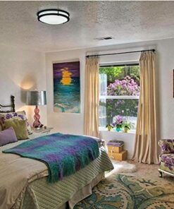 LB72120 LED Flush Mount Ceiling Light, 12 inch, 15W (150W Equivalent) Dimmable 1200lm, 3000K Warm White, Oil Rubbed Bronze Round Lighting Fixture for Kitchen, Hallway, Bathroom, Stairwell 29 51q8oOAQbuL