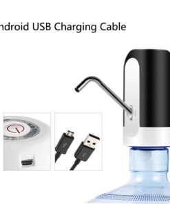 LECIEL Water Pump Dispenser, Automatic Drinking Water Bottle Pump for 5 Gallon Water Bottle Dispenser USB Charging Portable Water Dispenser (Black) Black 14 51q91coKzcL