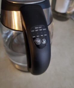 Chefman Electric Kettle with Temperature Control, 5 Presets LED Indicator Lights, Removable Tea Infuser, Glass Tea Kettle & Hot Water Boiler, 360° Swivel Base, BPA Free, Stainless Steel, 1.8 Liters 1.8L - Temperature Control 33 51qBoxFeNL