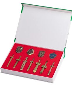 Alternative view of Xcoser Anime Game Metal Shield & Sword Necklace Set of 11 Cosplay Accessories