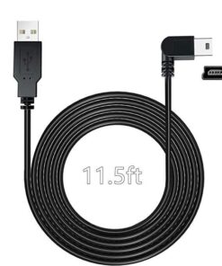 YQMAJIM Charging Power Cable for Dash Cam, (11.5 Ft) USB 2.0 to Mini USB Car Vehicle Power Charger Adapter Cord for Garmin Nuvi GPS、Rearview Mirror Cam、Backup Camera 11.5 Ft 41 51qGi2ovu2L