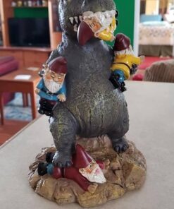 BigMouth Inc. Garden Gnome 9 inches - The Great Garden Gnome Massacre - Funny Outdoor Gnomes - Durable Lawn Gnome, Yard Gnome - Novelty Gnome Statues - Fun Garden Gnome Decor, Gag Gift, Garden Gift Godzilla 40 51qLaOahLDL