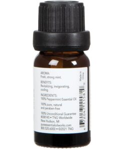 Pure Essential Oil Works Peppermint Oil, 100% Pure, Natural, Paraben-Free and Therapeutic Grade with Euro-Style Dropper, 10 ml/0.33 oz. 0.33 Ounce (Pack of 1) 9 51qSvUJEj1L