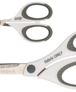 SINGER 07175 Sewing and Detail Scissors Set with Comfort Grip,White,pink 2-Pack 14 51qYdt1sgYS