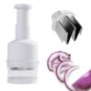 Galactic Brain Manual Vegetable Chopper, Handheld Food Chopper, Easy to Clean Manual Slicer Dicer Mincer, Slap Press Chopper Mincer for Vegetables Onions Salads and More One Color