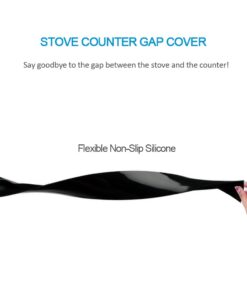 Silicone Stove Counter Gap Cover - Kitchen Wide & Long Gap Filler, Seals Spills Between Counter/Stovetop/Appliances/Oven/Washing Machine/Washer/Dryer, Heat-Resistant & Easy Clean (2 Pack, Black) 10 51ql6Y9FfwL
